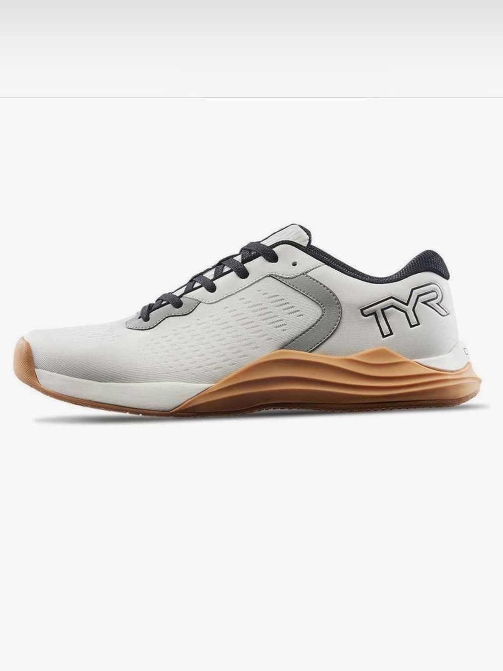 TYR White and Black Trainer with Gum-Tone Midsole